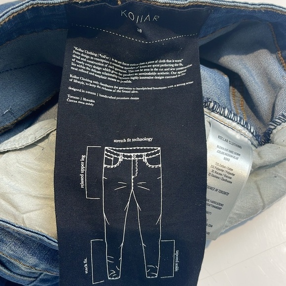 Kollar Clothing blown out knee denim medium blue size 28 - Picture 10 of 10